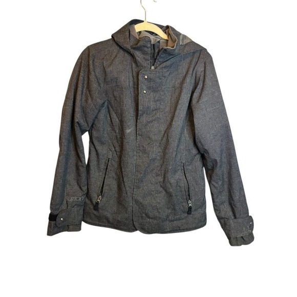 Burton Women's Small Dryride Insulated Hooded Snowboard Ski Jacket Gray
